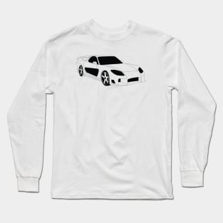 FF Mazda RX7 Black Outline Long Sleeve T-Shirt